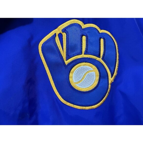 Milwaukee Brewers Mitchell & Ness Cooperstown Collection Baseball Jacket 3XL - Picture 6 of 12
